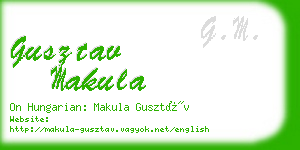 gusztav makula business card